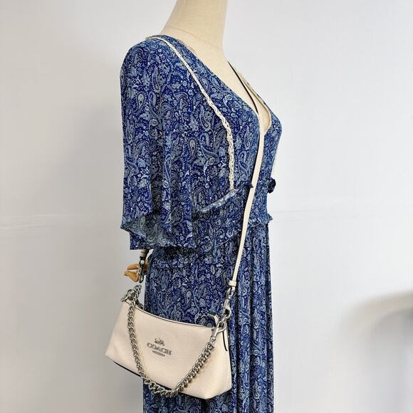 Coach CL407 Charlotte Shoulder Bag IN CHALK - Picture 1 of 7